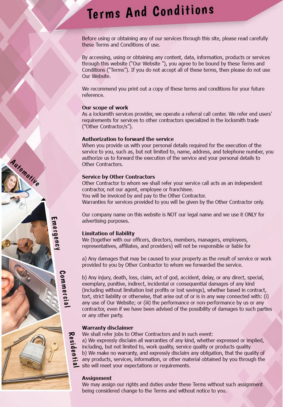 Dumont Locksmith Service, Dumont, NJ 201-414-5437 - terms-and-condition-n-59m